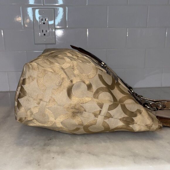 Coach Bag Purse Handbag Y2K Poppy Signature Op Art Logo Large Tote Bag - Picture 7 of 16